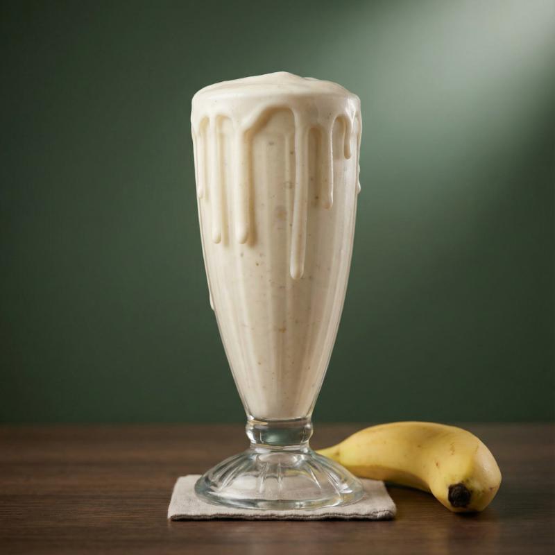 Banana milkshake made fresh in Ubud