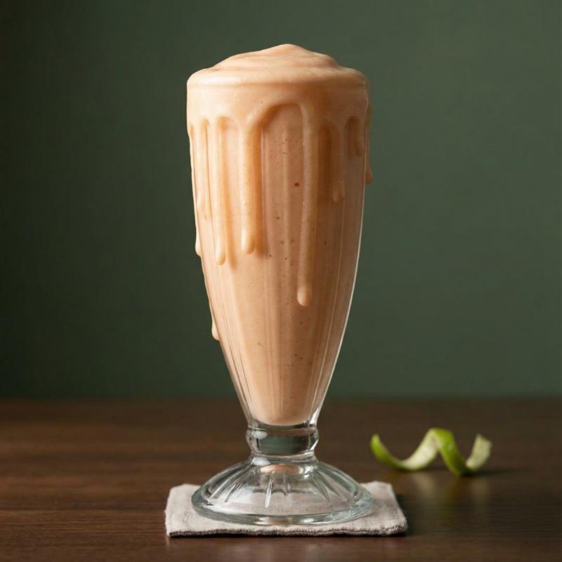 Papaya milkshake made fresh in Ubud