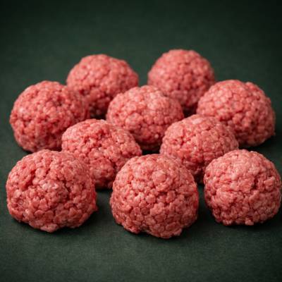Fresh ground beef made from chuck and brisket, prepared in-house daily for juicy burgers
